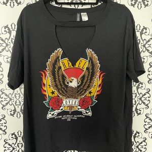 Graphic Cutout Tee - Size Large